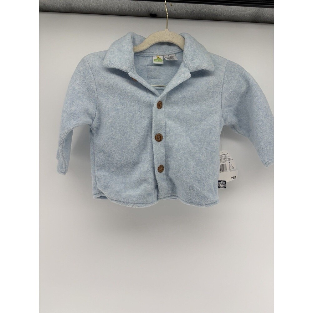 NWT VTG 90s Sesame Street Kmart Toddler Boys Fleece Jacket Shirt Blue Size 2T